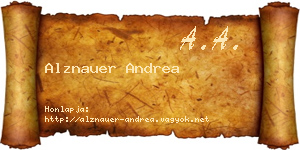 Alznauer Andrea névjegykártya